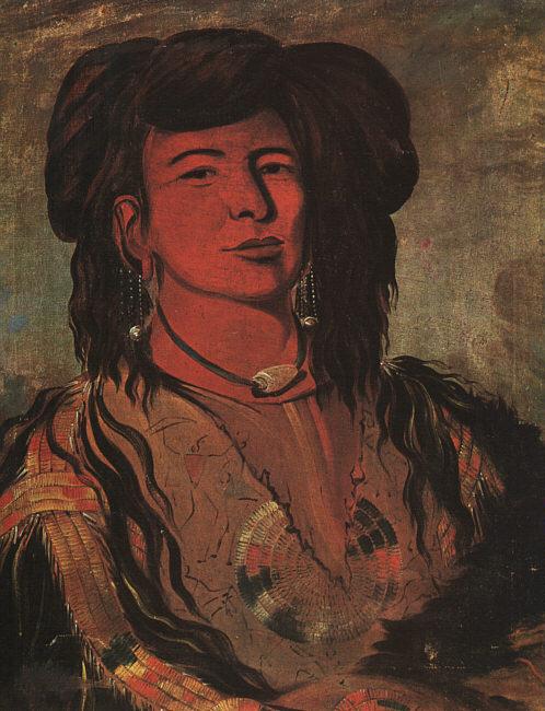 George Catlin The Dakota Chief : One Horn Sweden oil painting art